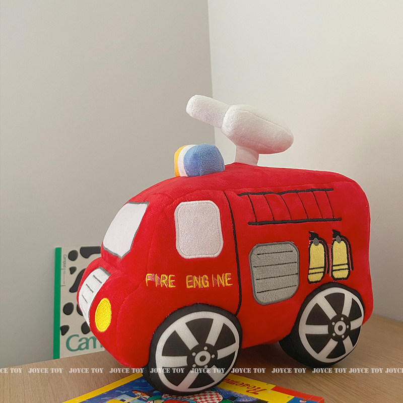 挖掘机公仔卡通消防车玩偶毛绒玩具男孩睡觉抱枕儿童工程车挖土机,淘宝优惠券,粉丝福利购,淘宝优惠卷