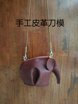 Handmade Leather Tool Handmade Leather Knife Die Romeaning Small Elephant Single Shoulder Bag Inclined Cross-Pack Version Knife Die A152