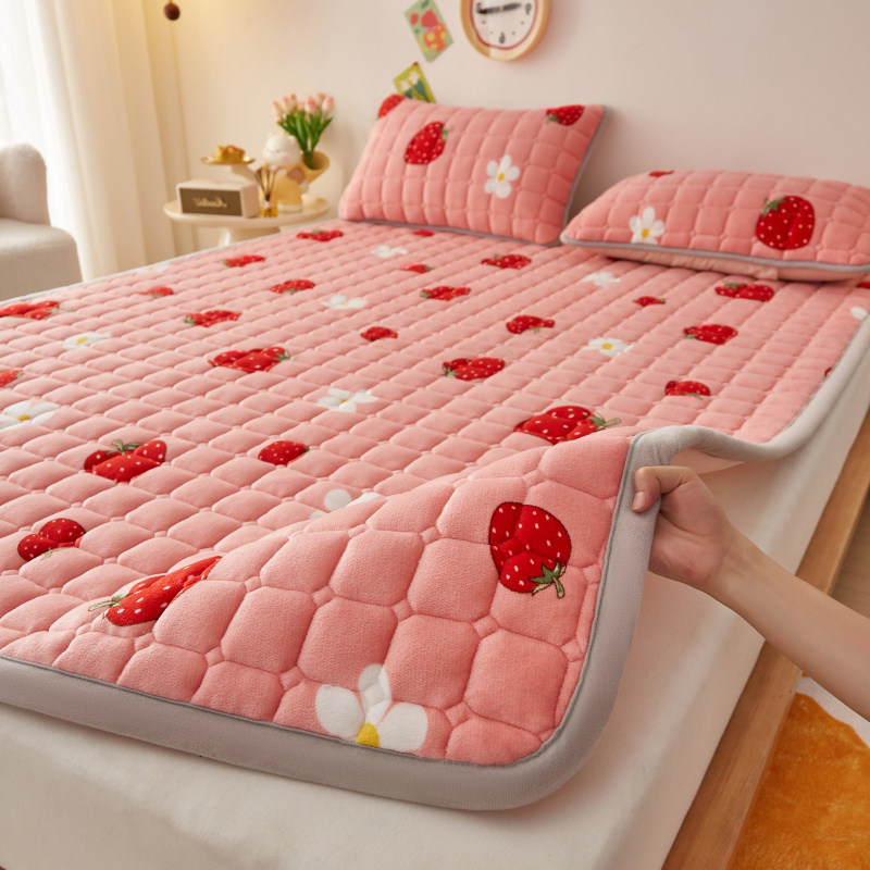 冬季法兰绒珊瑚绒床单毛毯加厚铺床毯子床上用学生宿舍单人加绒毯