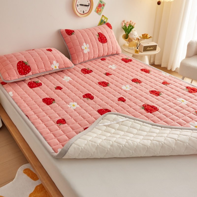 冬季法兰绒珊瑚绒床单毛毯加厚铺床毯子床上用学生宿舍单人加绒毯