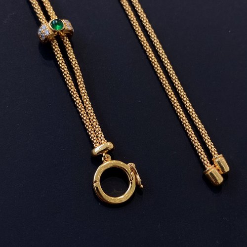 臻艺福意大利进口复古百搭纯银镀金项链搭配古币吊坠长度可调节 - 图2