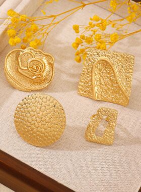 艺术流线金色欧美戒指套装