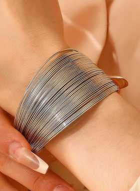 欧美异域风情多层金银线手镯