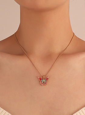 芭比幻彩项链批发蝴蝶女