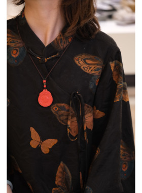 九宫八卦牌吊坠安之朱砂