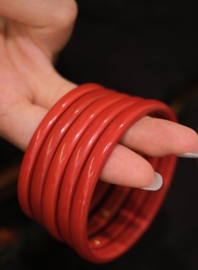 安之朱砂 手镯无相佛内侧圈口齐全 高含量正品辰砂手环