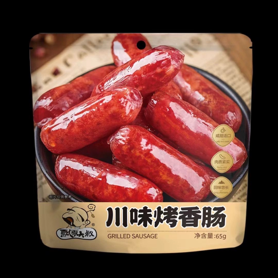 飘零大叔火锅鸭肫手撕肉干猪肉铺曲酒烤香肠包装肉干零食休闲小吃 - 图1