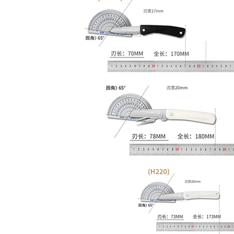 十八子作水果刀不锈钢折叠小刀家用随身可爱瓜果刀德国便携削皮刀 - 图2