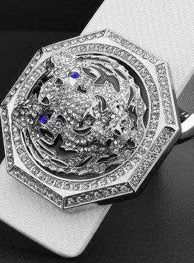 男士牛皮合金时尚腰带