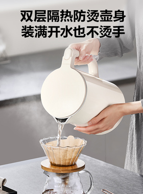 苏泊尔电热水壶2L大容量304不锈钢保温家用快速沸腾1800W
