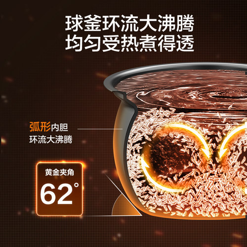 苏泊尔电压力锅0涂层不锈钢球釜双胆5L大容量智能多功能电高压锅 - 图3