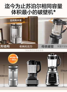 旗舰新品小方糖苏泊尔有钛0涂层破壁机家用小型轻音豆浆机料理机