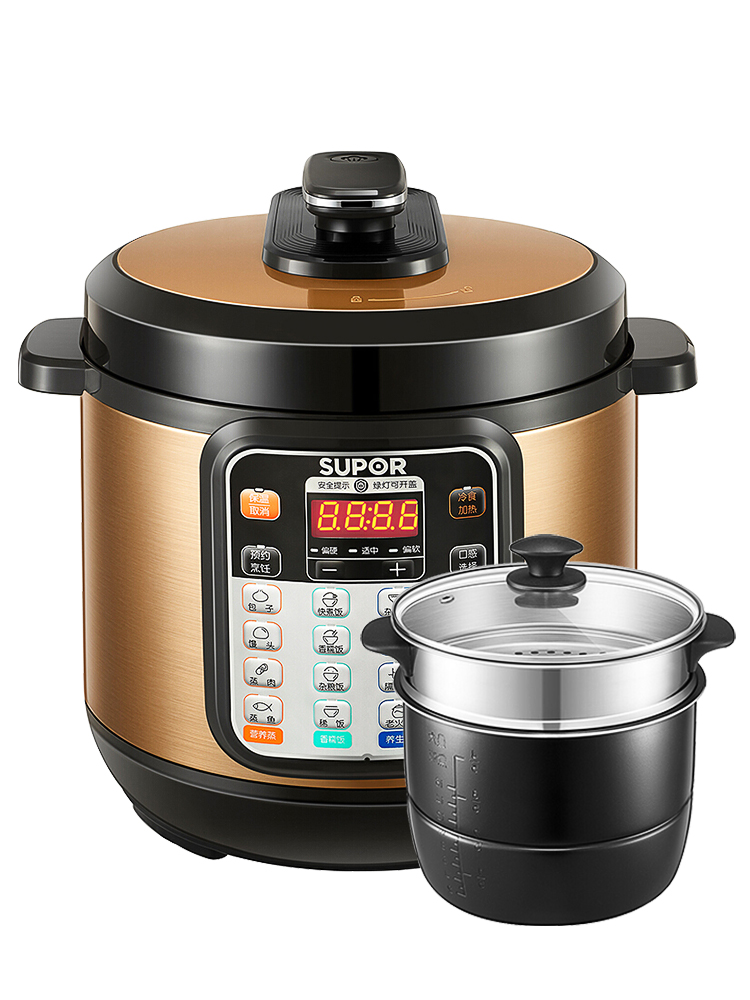 苏泊尔官方旗舰店苏泊尔电压力锅家用多功能8L大容量智能预约自动排气电高压锅饭煲0