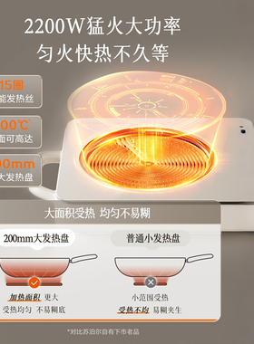苏泊尔电陶炉家用大火力爆炒烹饪机多功能一体防辐智能定时电磁炉