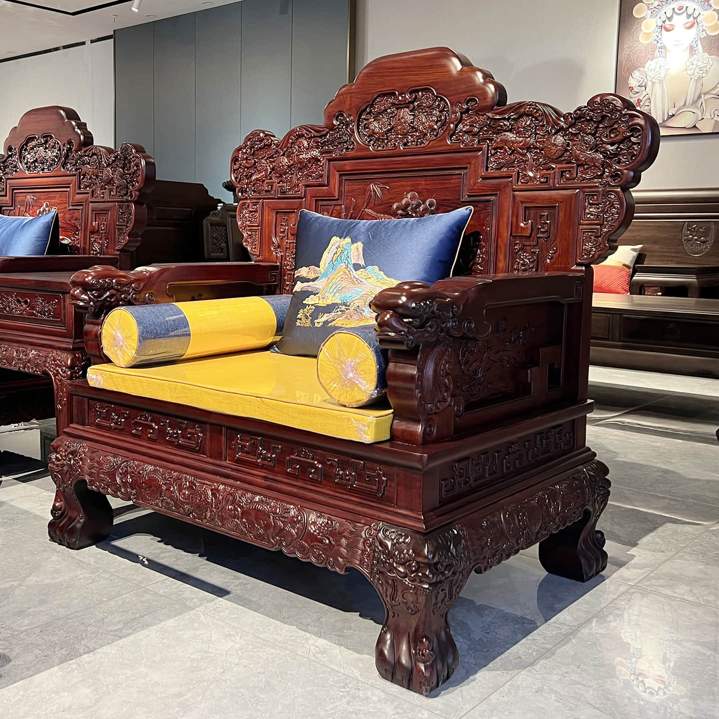 大款深雕巴西黑酸枝木沙发东阳古典黑金檀红木家具客厅盛世组合,淘宝优惠券,粉丝福利购,淘宝优惠卷