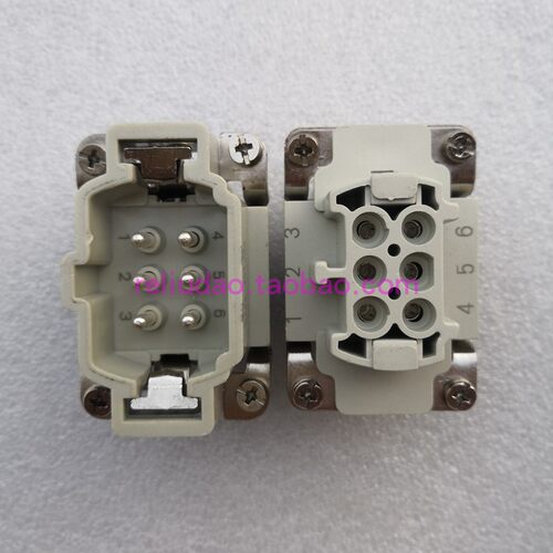 JMS航空插头座六针芯HDC-HE-006M工业电缆连接器HDC-HE-006F现货 - 图2