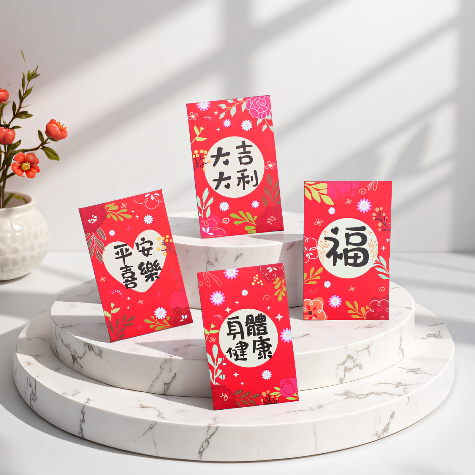 中式复古花草新年压岁通用红包春节大吉大利福字1元5元迷你利是封,淘宝优惠券,粉丝福利购,淘宝优惠卷