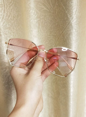 黄色复古不规则韩国个性风墨镜