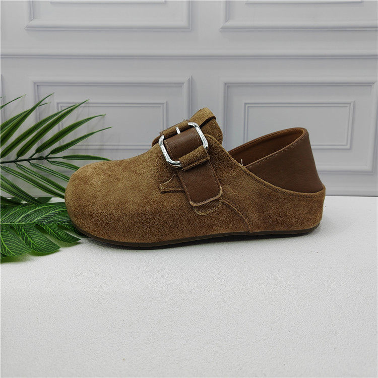 26春季复古风搭扣一脚蹬勃肯鞋女搭扣圆头平底休闲懒人单鞋女,淘宝优惠券,粉丝福利购,淘宝优惠卷