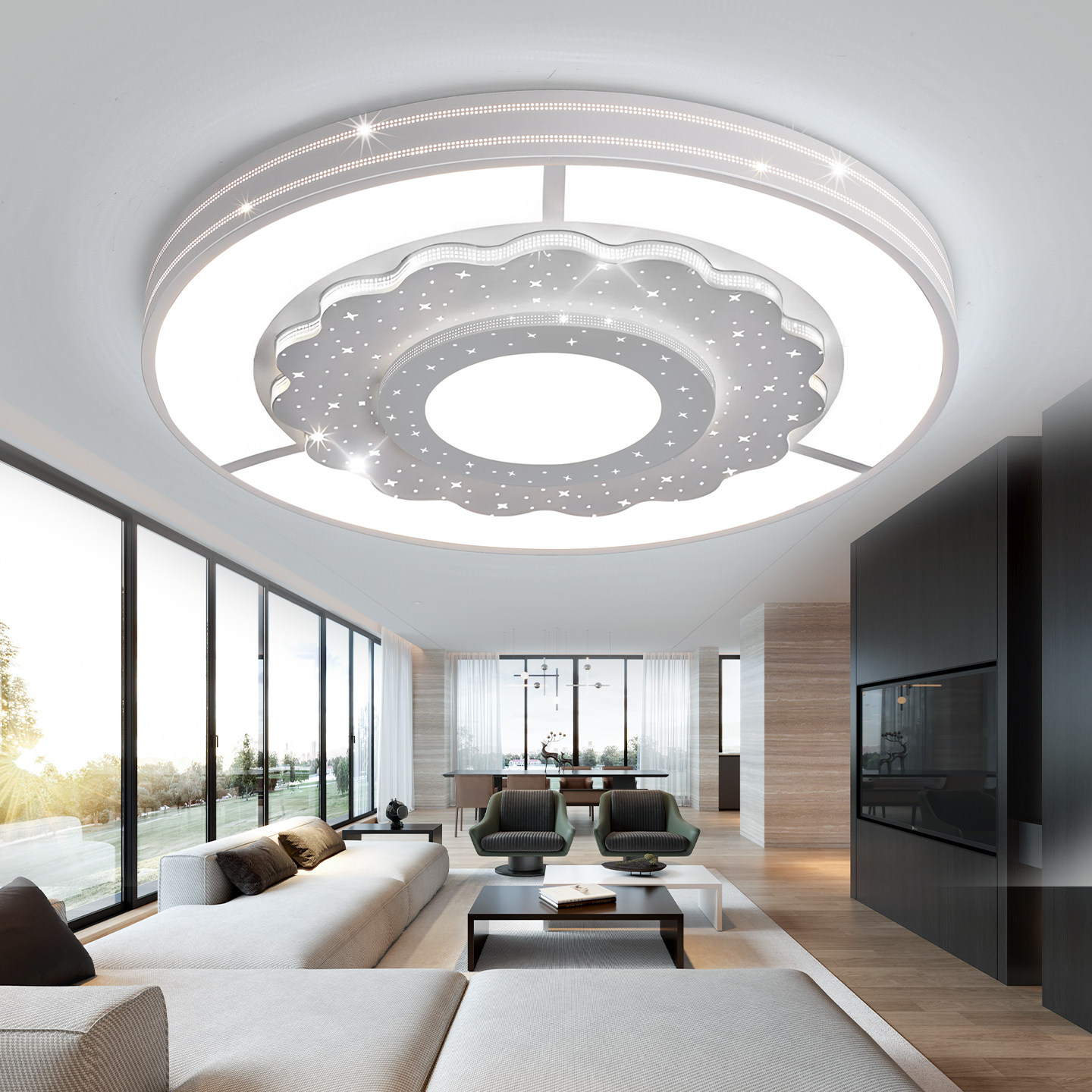 客厅大灯简约现代圆形大厅主灯2026新款led吸顶灯大尺寸高亮灯具,淘宝优惠券,粉丝福利购,淘宝优惠卷