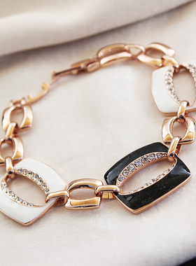 威妮华女滴釉水钻欧美手链