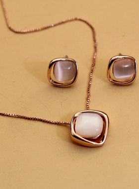 威妮华比拉过敏耳钉日韩气质项链