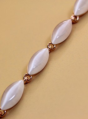 韩版简约学生森系复古猫眼石手链