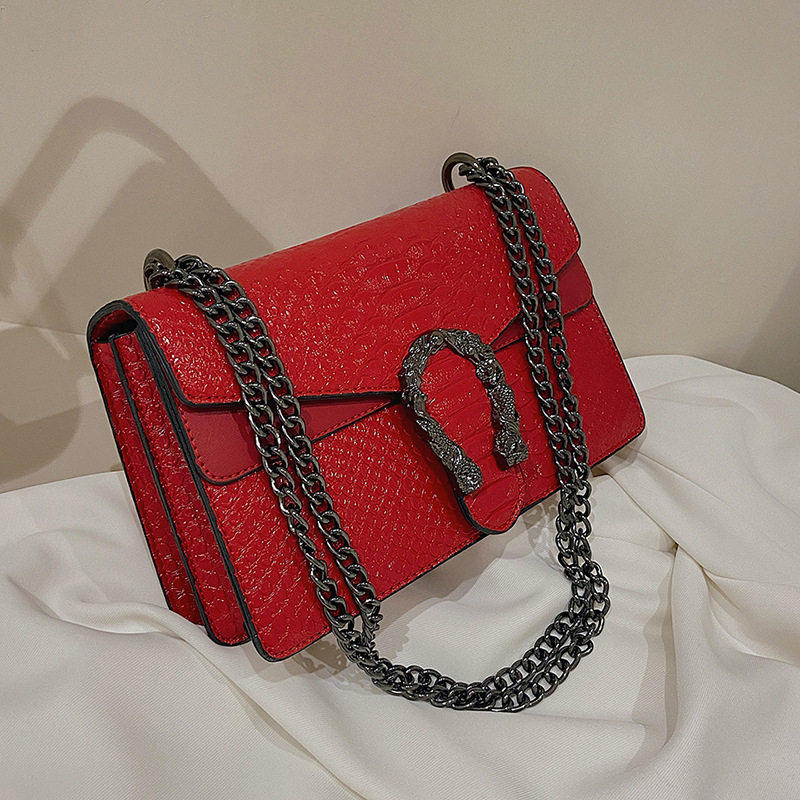 爆款欧美蛇纹女包单肩斜挎包2026新款欧美腋下酒神小方包链条潮包,淘宝优惠券,粉丝福利购,淘宝优惠卷