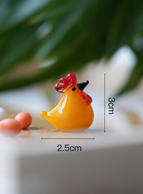 淄博手工琉璃艺术品 非遗咕咕鸡创意桌面摆件礼物