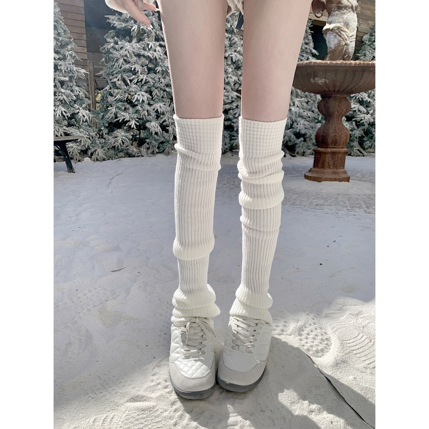若语定制 搭配小能手 中高长腿螺纹堆堆袜休闲保暖冬季百搭搭配,淘宝优惠券,粉丝福利购,淘宝优惠卷
