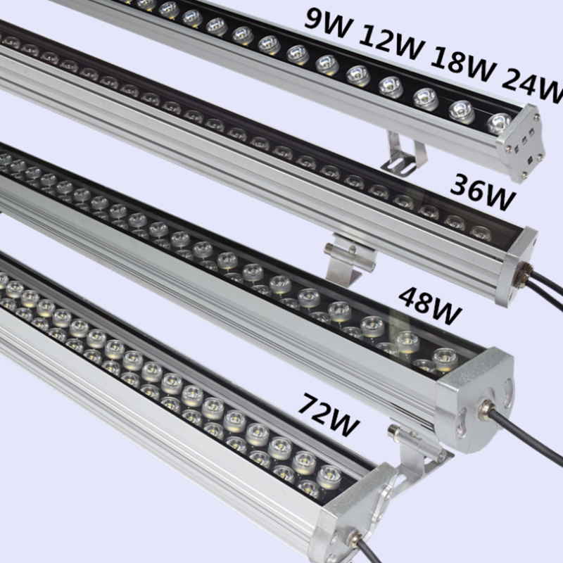 led洗墙灯户外防水12w18w36w线条灯桥梁景观灯外墙七彩招牌投射灯