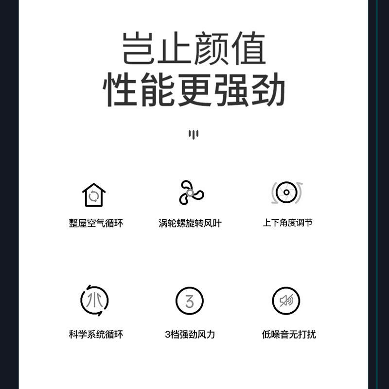 电风扇家用小型桌面台式空气循环扇办公室涡轮对流迷你风扇 - 图2