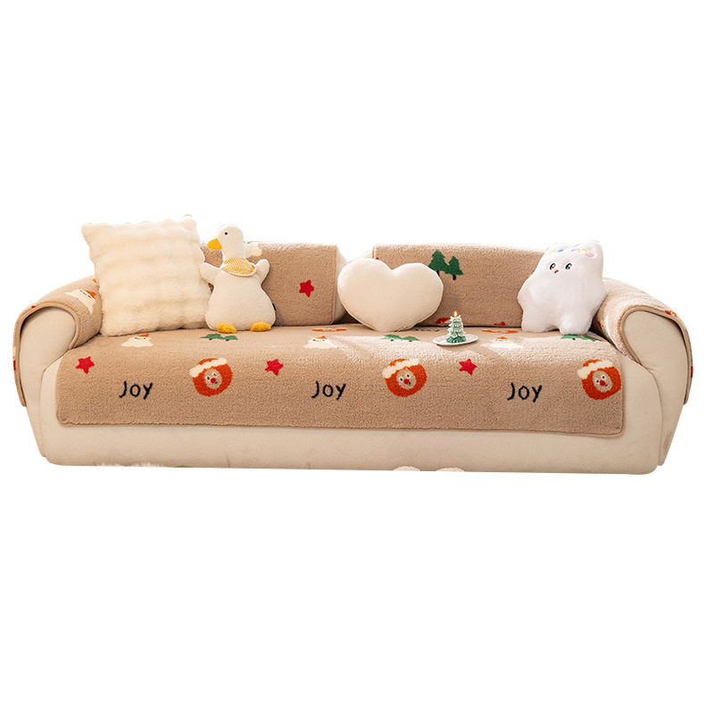 秋冬季卡通可爱毛绒保暖沙发垫简约轻奢高级感加厚圣诞小丑坐垫,淘宝优惠券,粉丝福利购,淘宝优惠卷