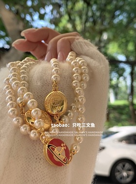 只吃三文鱼-高版本！易梦玲同款 方便穿脱土星造型磁吸chocker