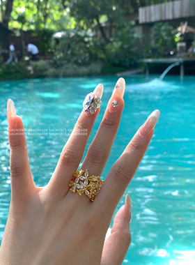 招财金基础款戒开口可调节