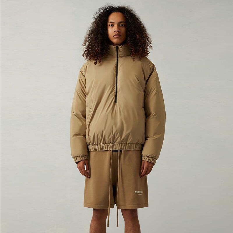 FOG FEAR OF GOD ESSENTIALS复线立领半拉链羽绒棉服保暖男女外套 - 图2