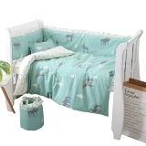 Хлопковые бортики, зимний комплект для новорожденных, лента, хлопковая ткань, покрывало, 4 предмета, защита от столкновений