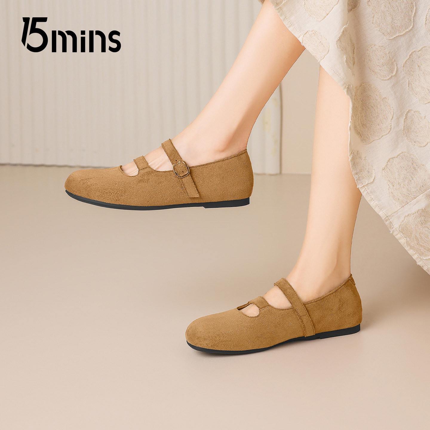 15mins法式复古芭蕾玛丽珍鞋女2026新款春季韩版舒适平底浅口单鞋,淘宝优惠券,粉丝福利购,淘宝优惠卷