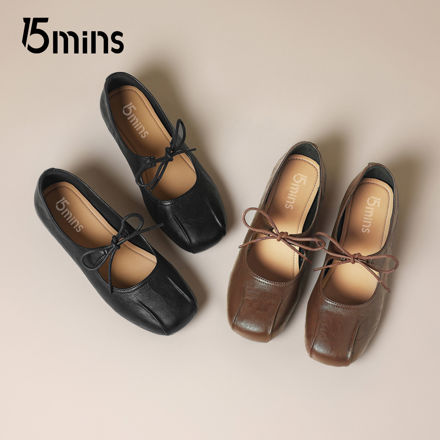 15mins法式优雅玛丽珍鞋女2026新款春季蝴蝶结软底小皮鞋浅口单鞋,淘宝优惠券,粉丝福利购,淘宝优惠卷