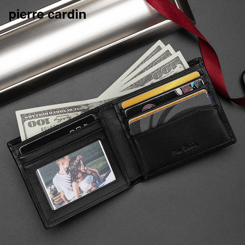 皮尔卡丹男士短款横款商务休闲钱包 皮尔卡丹箱包钱包