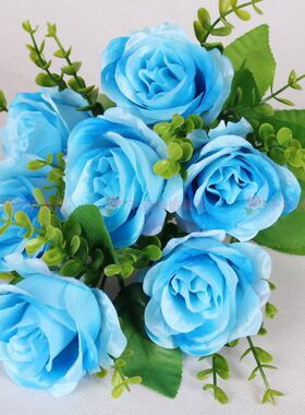 千羽帆仿真花玫瑰花装饰插花