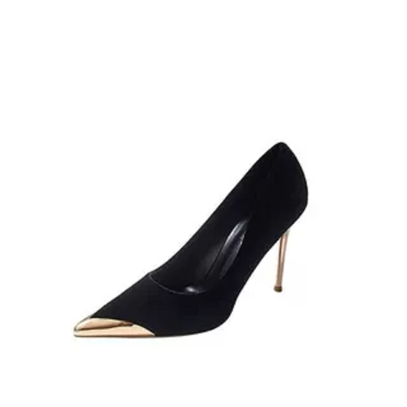 高跟鞋女气质高级不累脚2025新款秋黑色尖头细跟法式绝美浅口单鞋,淘宝优惠券,粉丝福利购,淘宝优惠卷