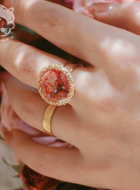 myzoo戒指干花可调节原创