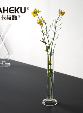 kaheku直管高脚简约玻璃散香花插
