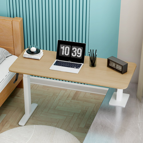 实木飘窗书桌飘窗升降桌子升降飘窗桌手摇升降桌飘窗电脑桌可伸缩 - 图1