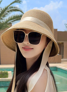 朵澜2026新款法式草帽女夏季海边