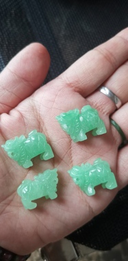 新款立体绿麒麟吊坠天然A货翡翠麒麟吊坠手链饰品钥匙扣手机挂饰