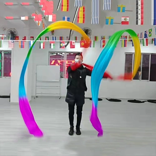 Бесплатная доставка цвет шелковой квадрат танец шелк красочный шелк красочный Li Yugang Flying Sky Dance настоящий шелковый шелковый шелк Flying Dance Silk