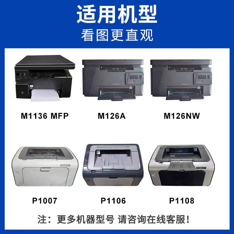 西谷适用惠普m1136硒鼓CC388a p1106 m126a HP1108 p1008 388a 88a墨盒hp1216 1139 m1213nf p1108打印机硒鼓-图0