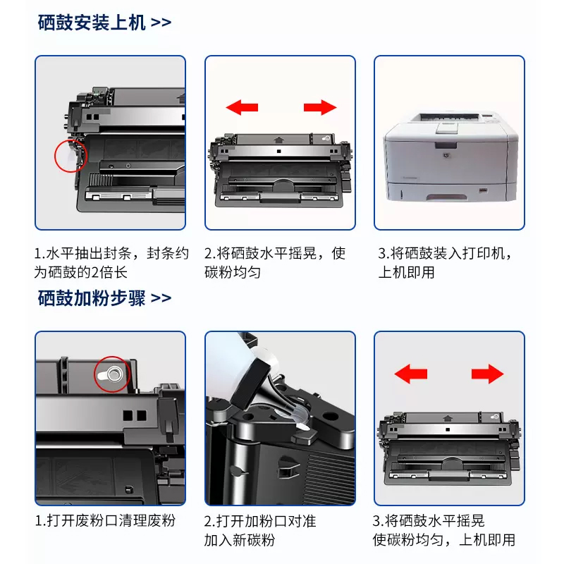 西谷适用惠普CF214A硒鼓 HP700 M712n M712dn  M725dn M725F M725Z HP14A 214a 佳能LBP8100n CRG-333硒鼓 - 图2